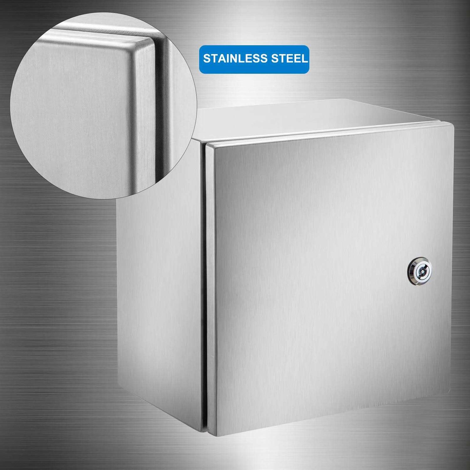 VEVOR 12x12x8 inch Stainless Steel Electrical Box Nema 4x Ip65 Electrical Enclosure DQX304BXG12128001V0 - Cheap Fitting