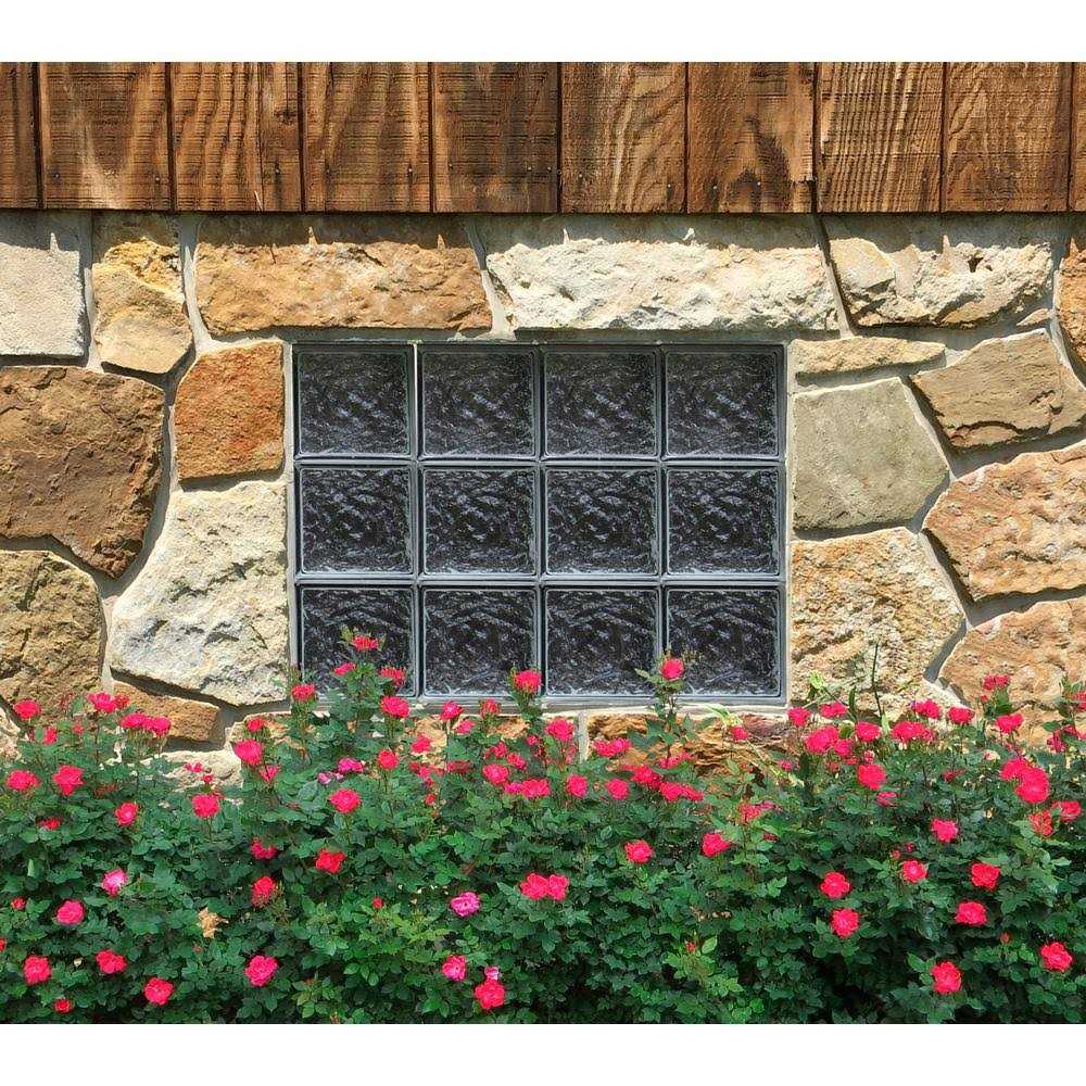 Seves 3 in. Thick Series 8 in. x 8 in. x 3 in. Ice Pattern Glass Block - Cheap Fitting