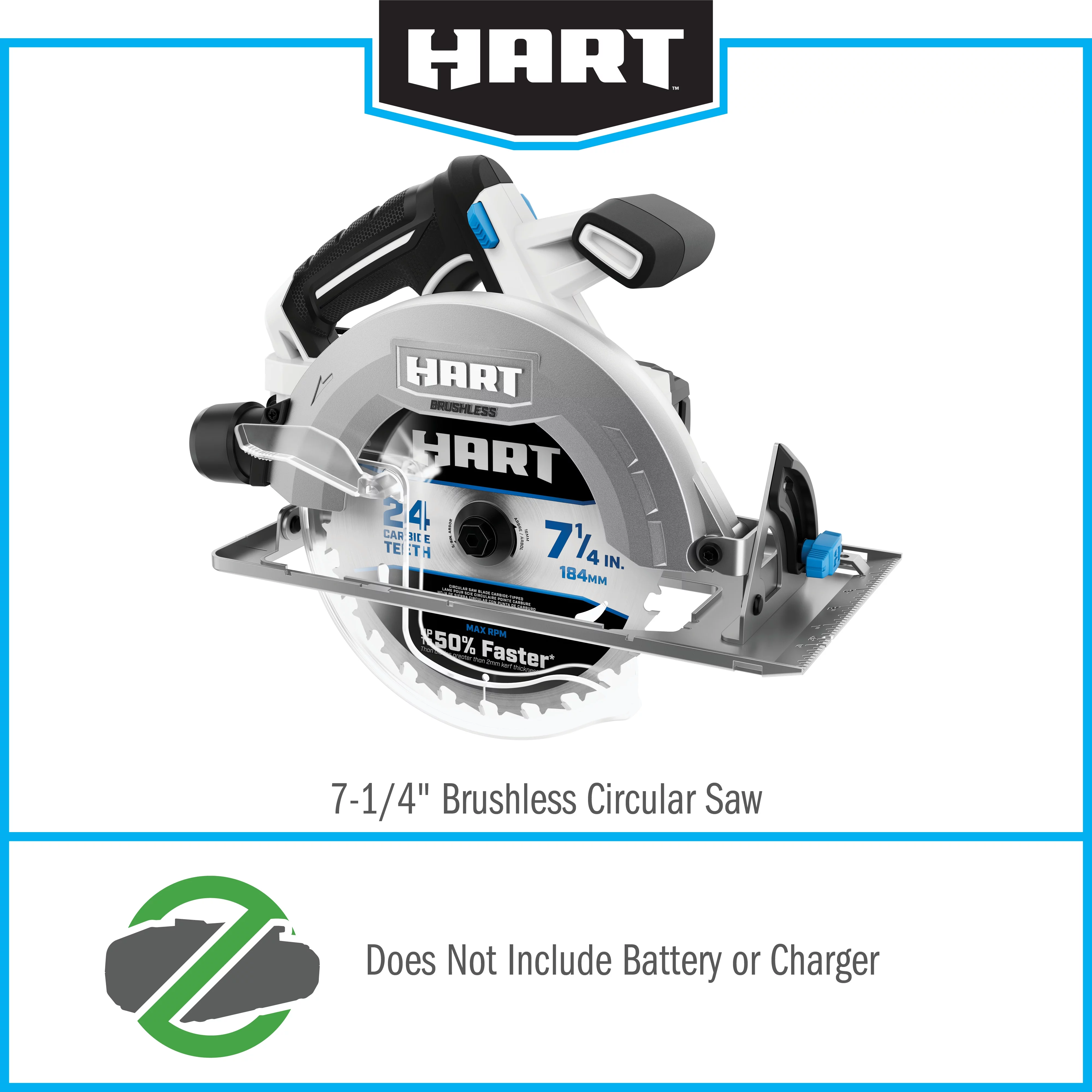 HART 20-Volt 7-1/4-inch Brushless Circular Saw (Battery Not Included) - Cheap Fitting