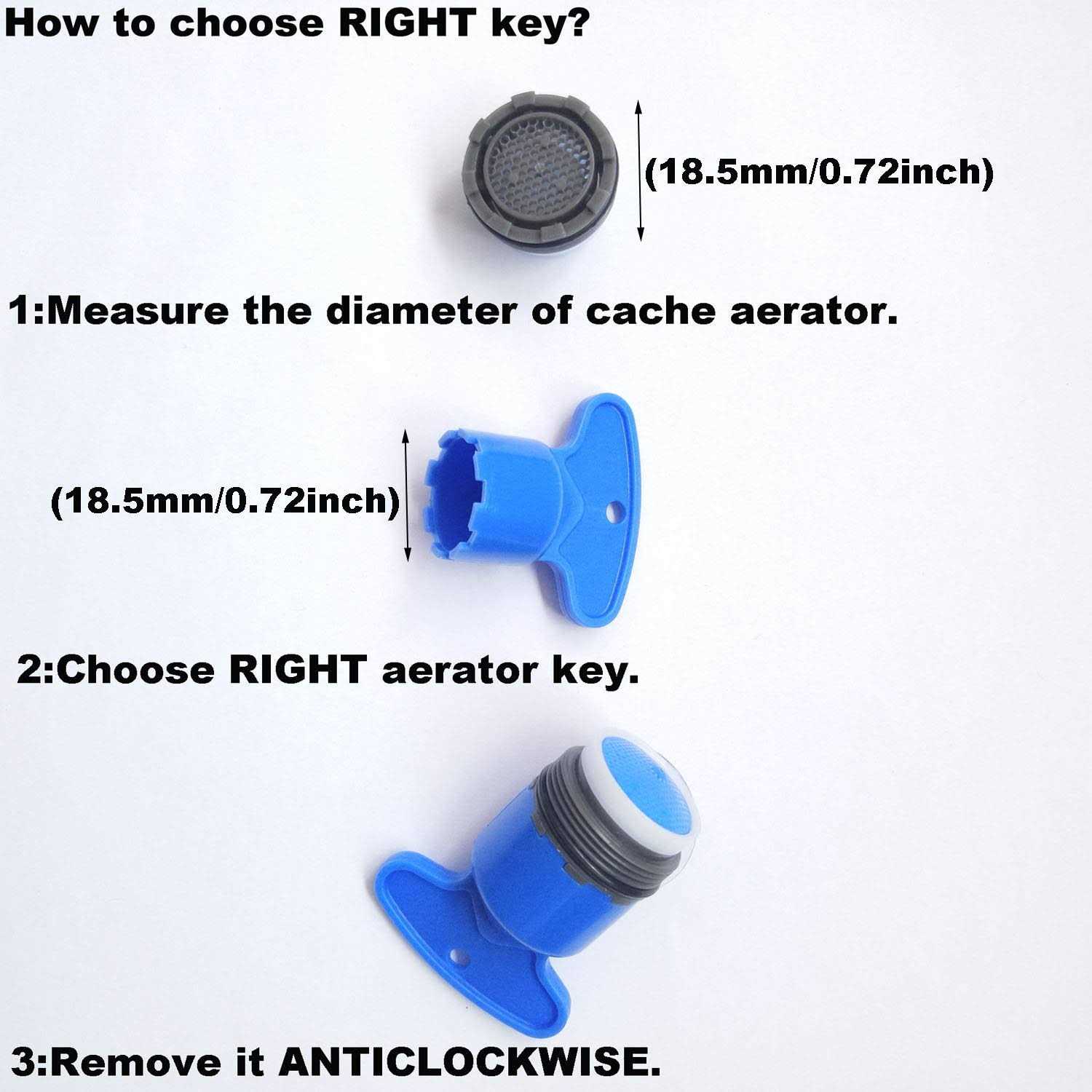 ONESWI Aerator Wrench Cache Faucet Aerator Key Removal Wrench Tool for M16.5 M18.5 M21.5 M24 Cache Aerators - Cheap Fitting