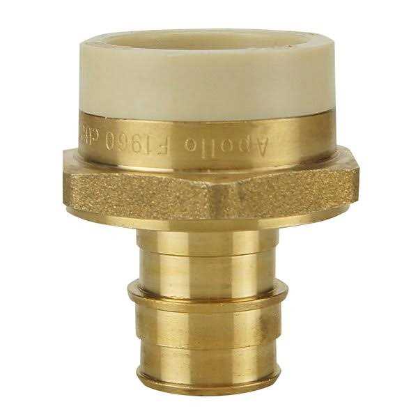 Apollo 3/4 in. Brass PEX-A Barb x 3/4 in. Schedule 40 PVC Straight Adapter EPXPVC34 - Cheap Fitting