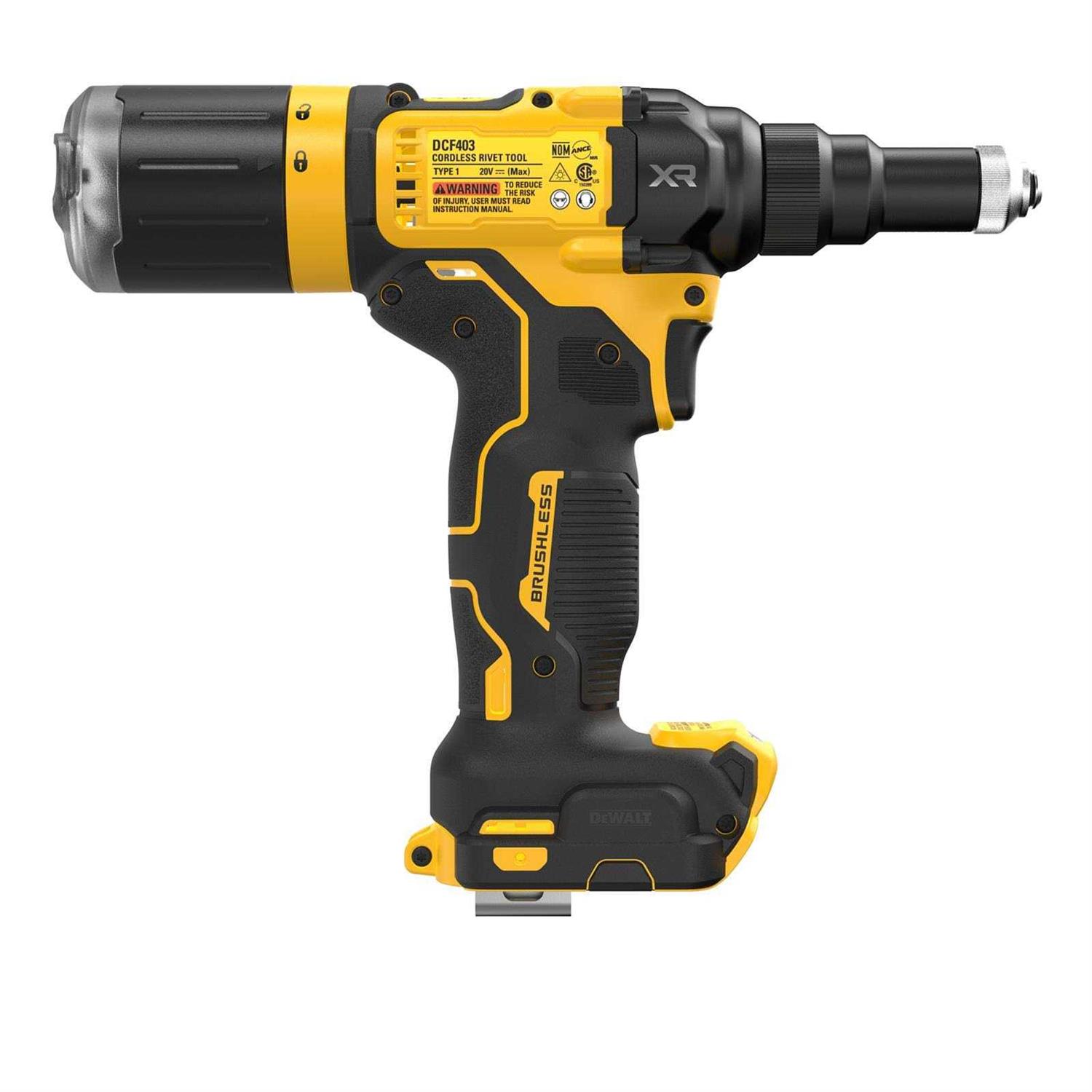 DEWALT DCF403B 20V MAX XR Brushless Cordless 3/16 Rivet Tool - Cheap Fitting
