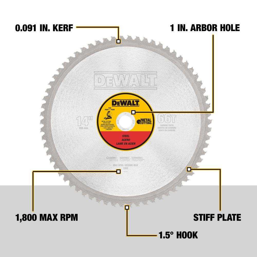 Dewalt Metal Cutting Saw Blade 14 DWA7747 - Cheap Fitting