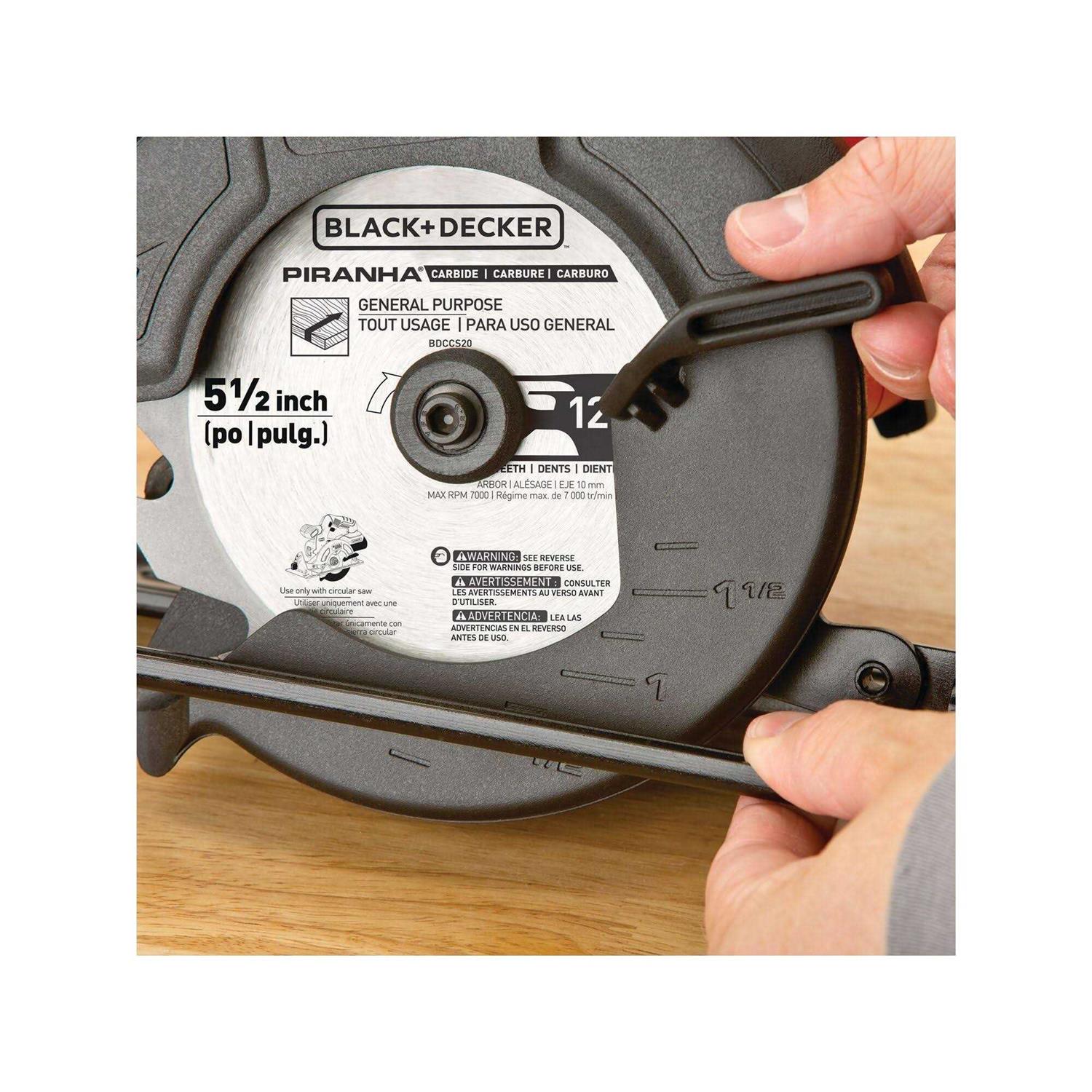 BLACK+DECKER 20V Max Lithium-Ion Cordless 5-1/2 in. Circular Saw - Cheap Fitting
