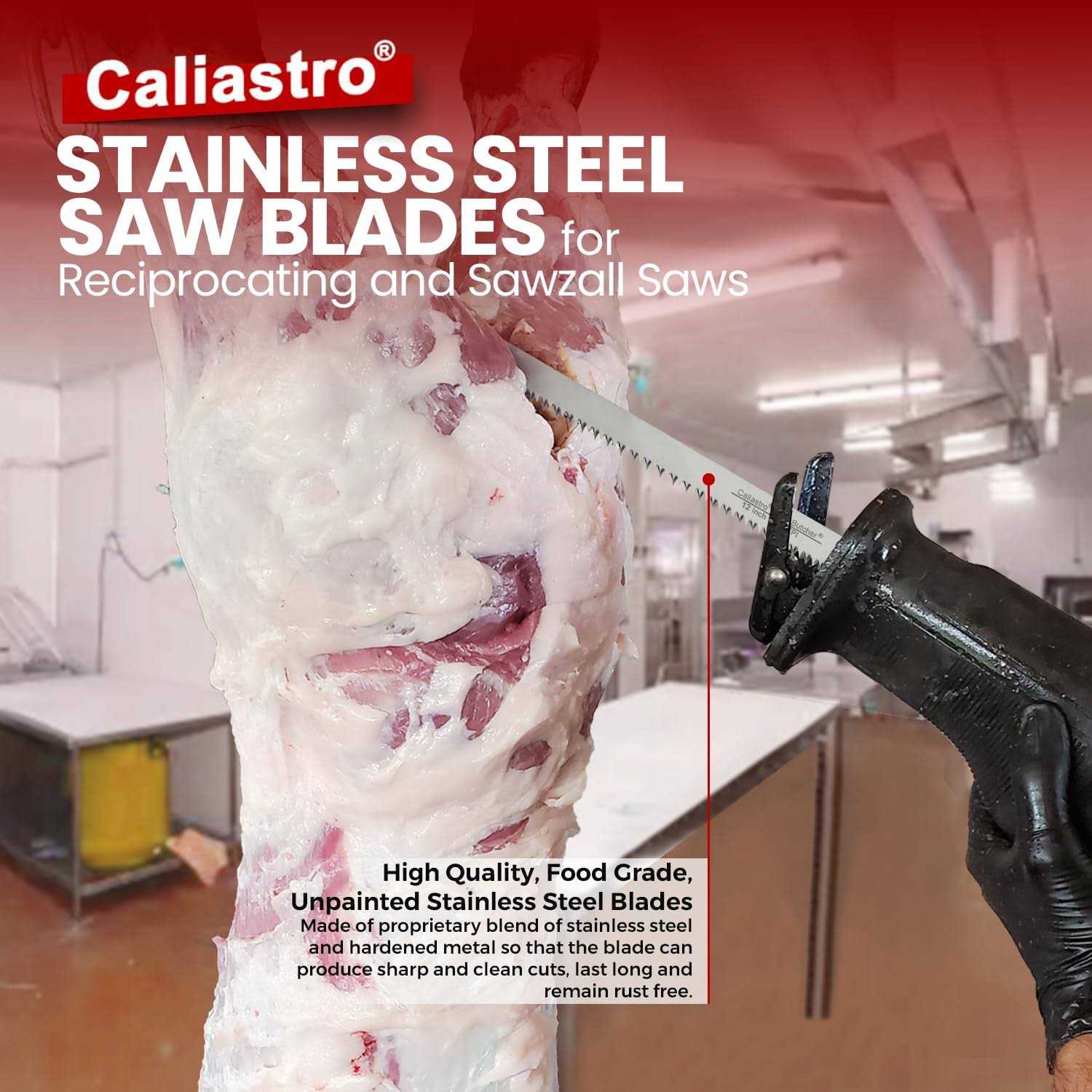 Caliastro 12-inch Stainless Steel Frozen Meat Bone Cutting Saw Blades for Reciprocating and Sawzall Saws - Cheap Fitting