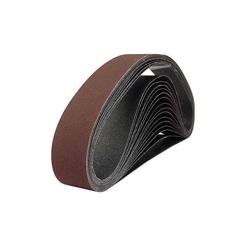 abrasticle 15 Pcs 2 X 42 Inch Assorted Aluminum Oxide Sanding Belt - Cheap Fitting