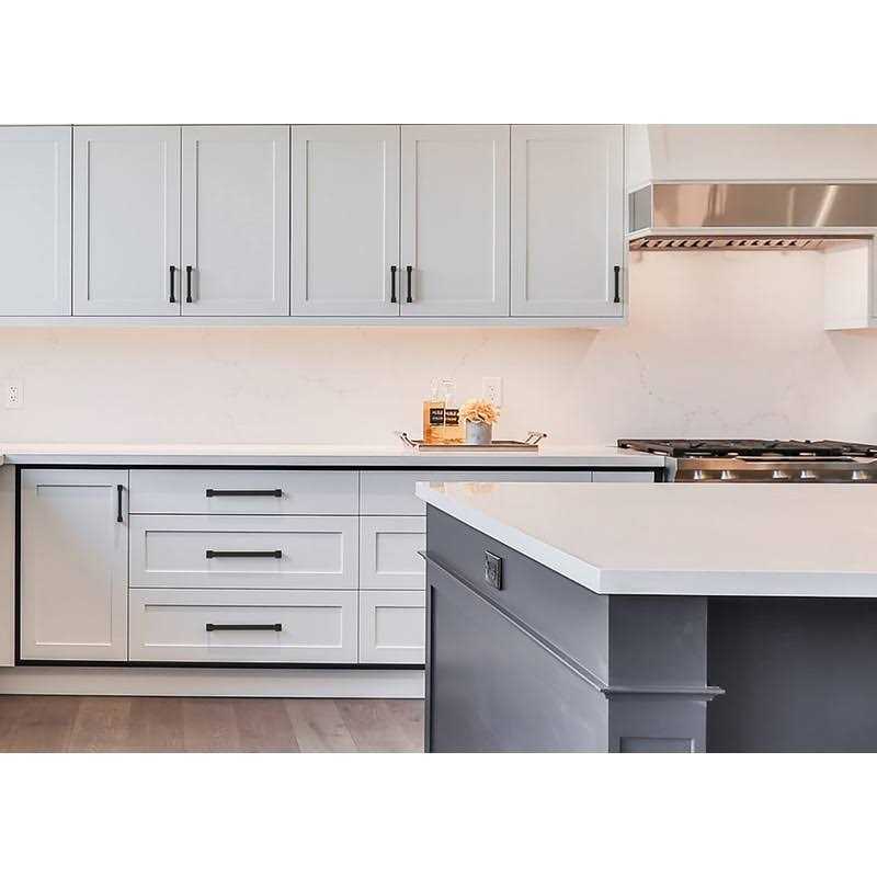 Amerdeco 10 Pack Matte Black 5 Inch Hole Centers Kitchen Cabinet Pulls Cabinet Hardware Kitchen Handles for Cabinets Cupboard Handles Drawer - Cheap Fitting