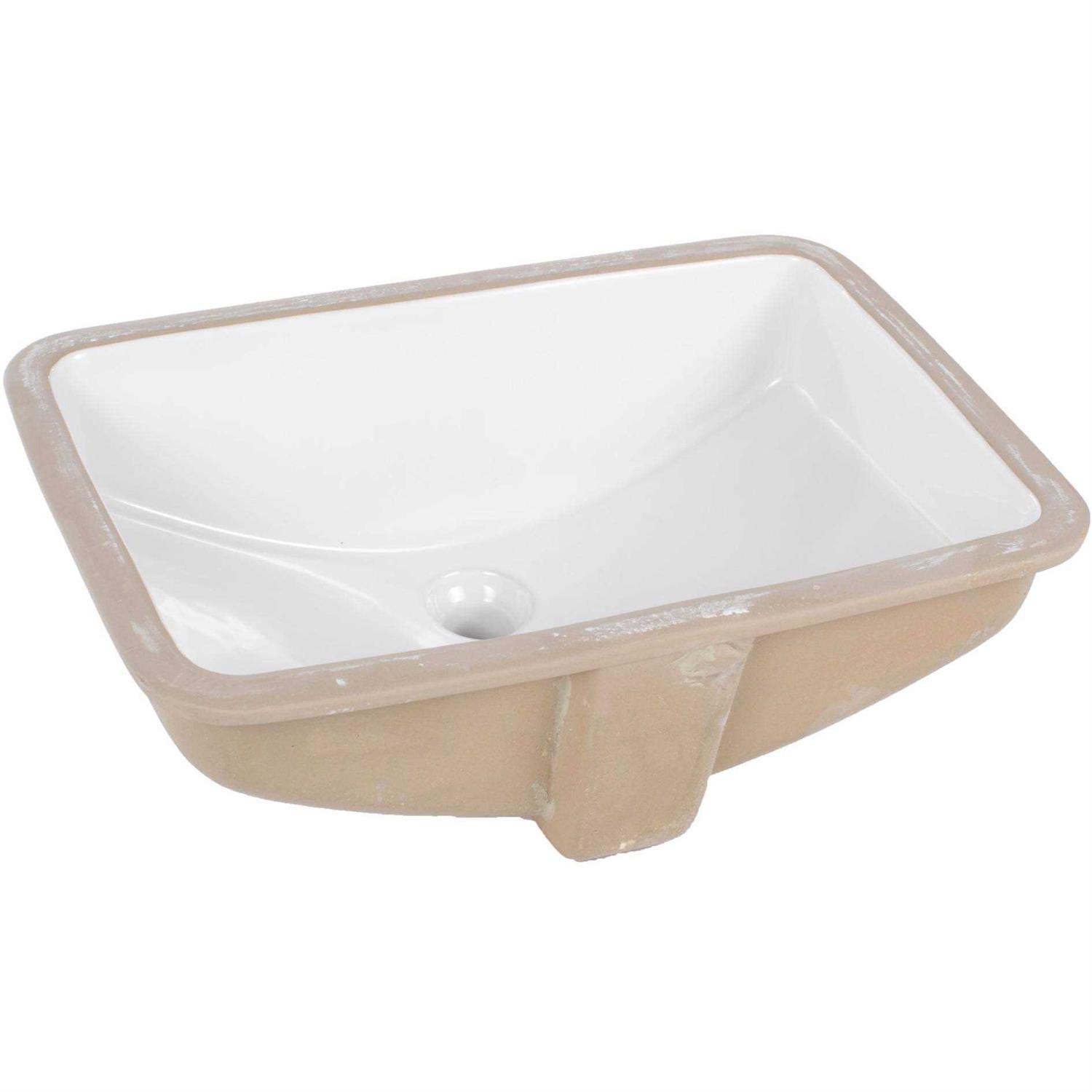 PROFLO PF1812U Norris 21 inch Rectangular Vitreous China Undermount Bathroom Sink PF1812UWH - Cheap Fitting