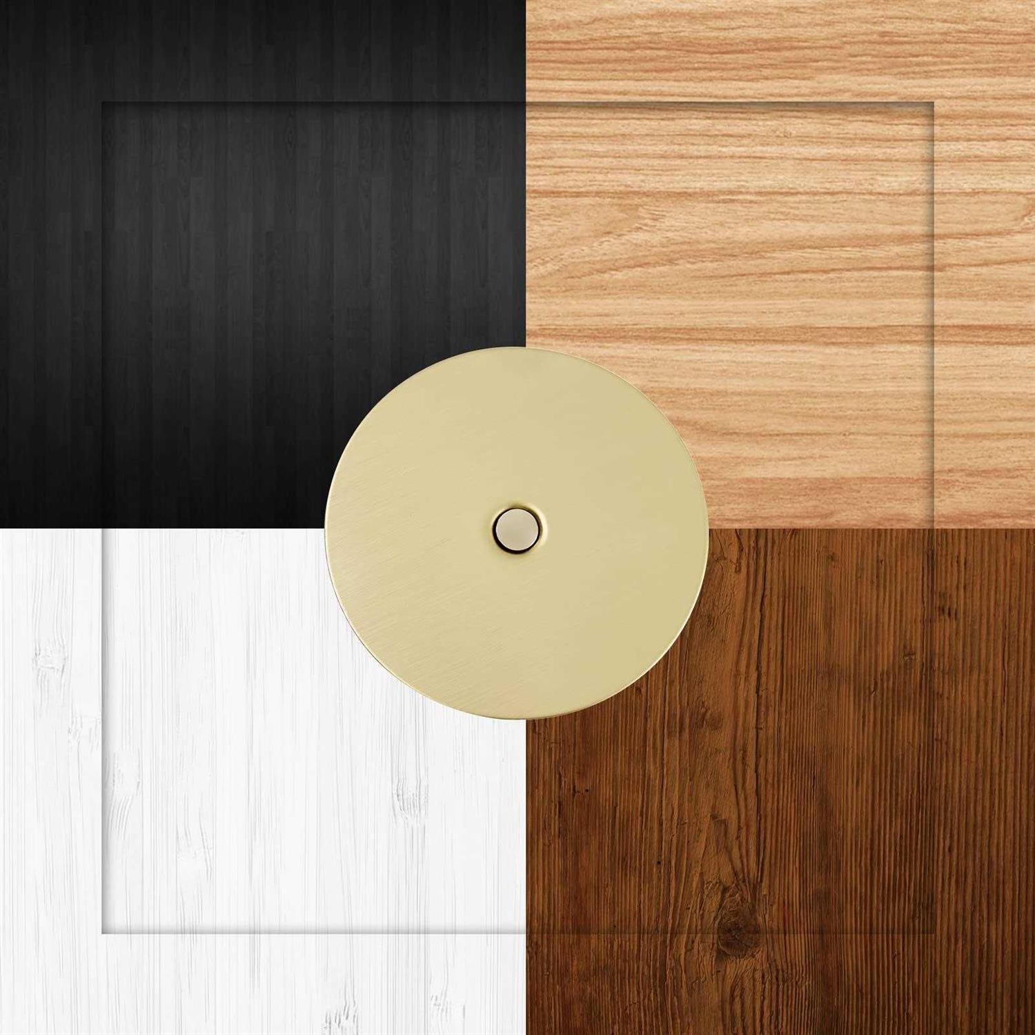 NAUBEA 1 Pack Door Knob Hole Cover Plate 2 5/8 diameter round Deadbolt Cover Plate - Cheap Fitting