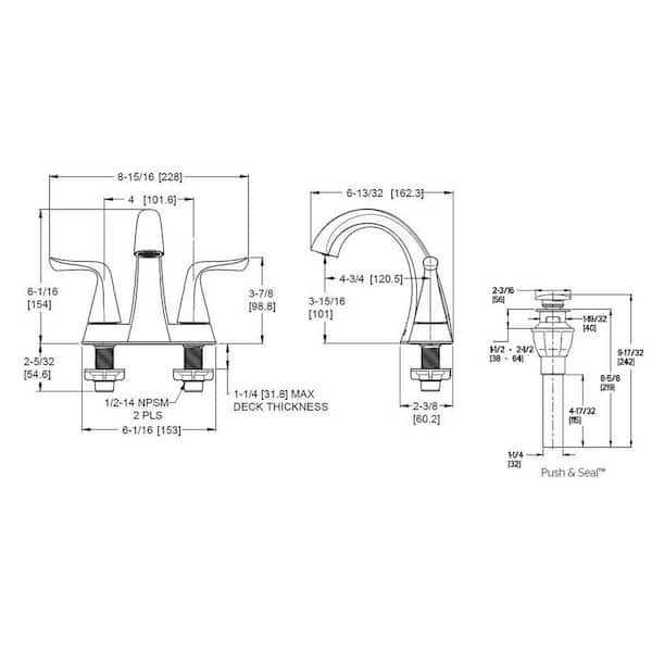 Pfister Willa 4 in. Centerset 2-Handle Bathroom Faucet in Spot Defense LF-048-MALGS - Cheap Fitting