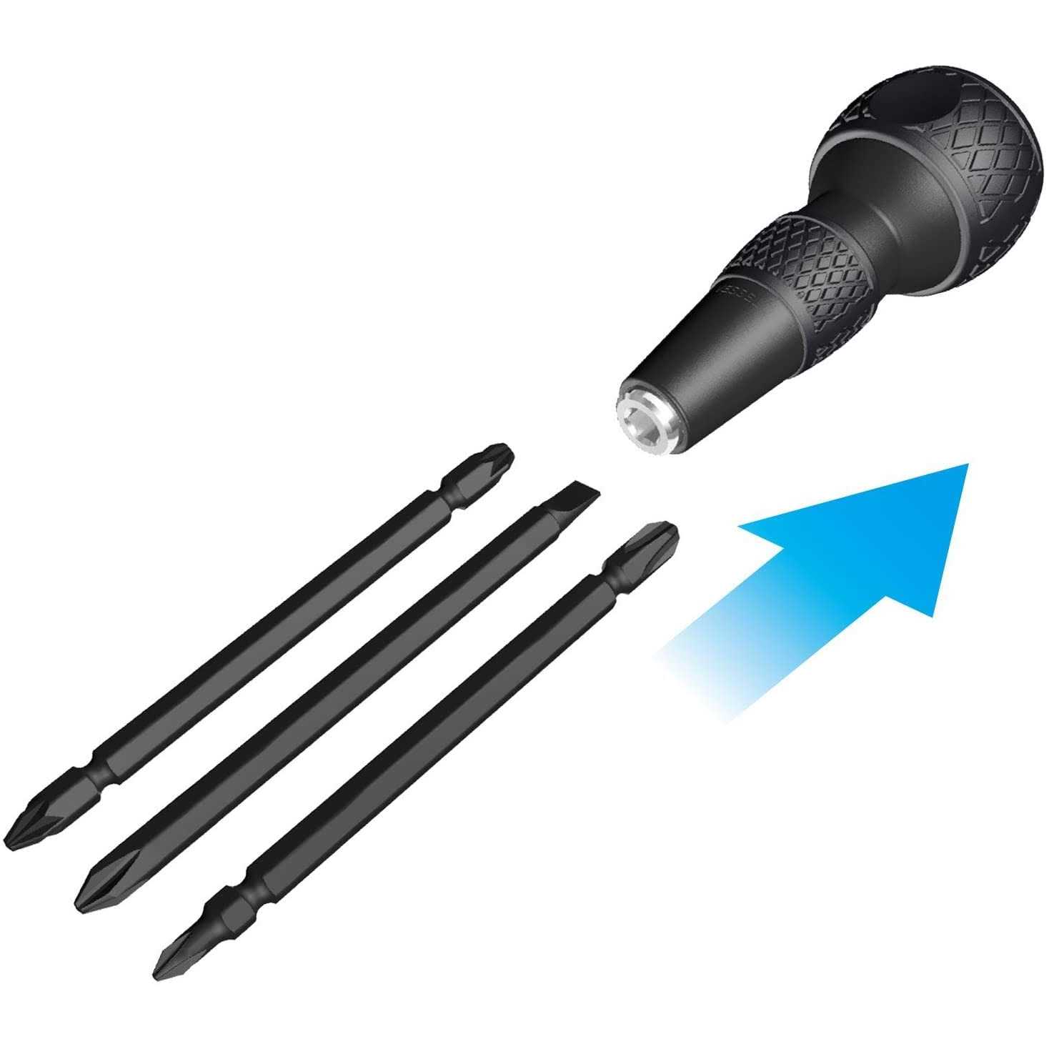 Vessel Ball Grip Hex. Interchangeable Screwdriver Set - Cheap Fitting