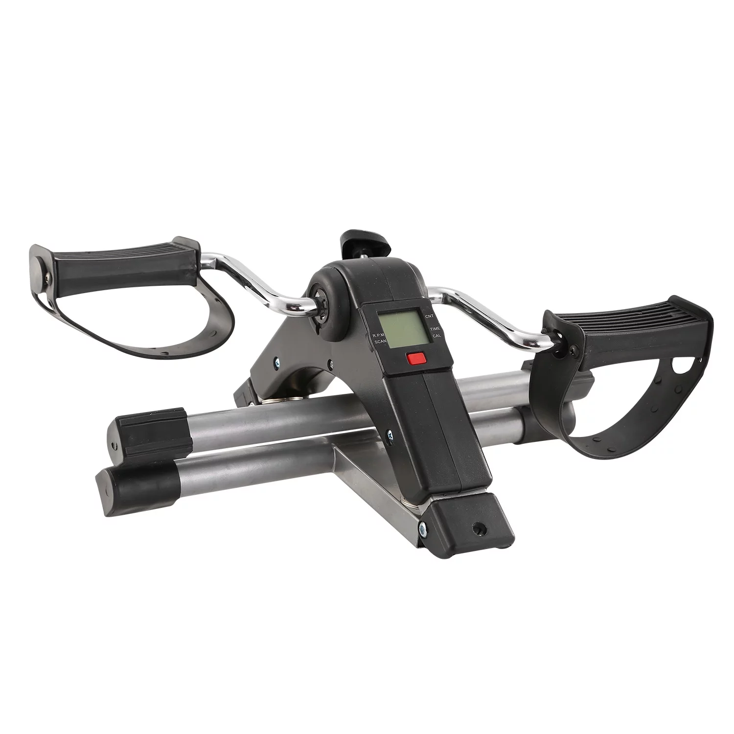 Mini Trainer Bikes iMounTEK 5.16Lbs LCD Display Folding Fitness Pedal Stationary Exercise Bike for Gym Home Office Black - Cheap Fitting