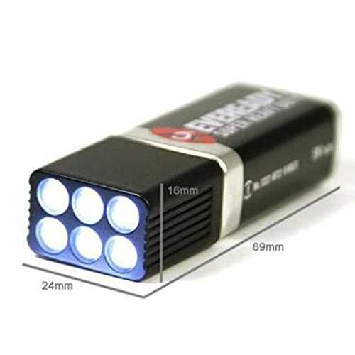 9 Volt LED Flashlight- Ultra Bright (3-Pack) - Cheap Fitting