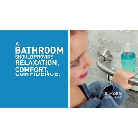 Moen Peened L-Shaped Grab Bar - Cheap Fitting