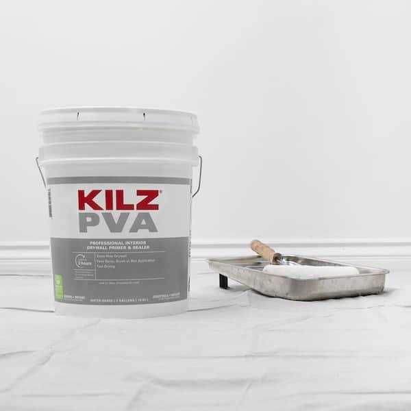 Kilz PVA 5 gal. White Interior Drywall Primer - Cheap Fitting