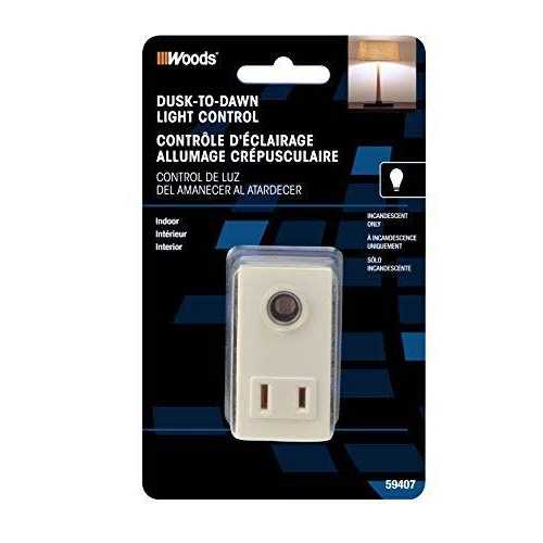 Woods 59407 Indoor Plug-In Light Control With Photocell - Cheap Fitting