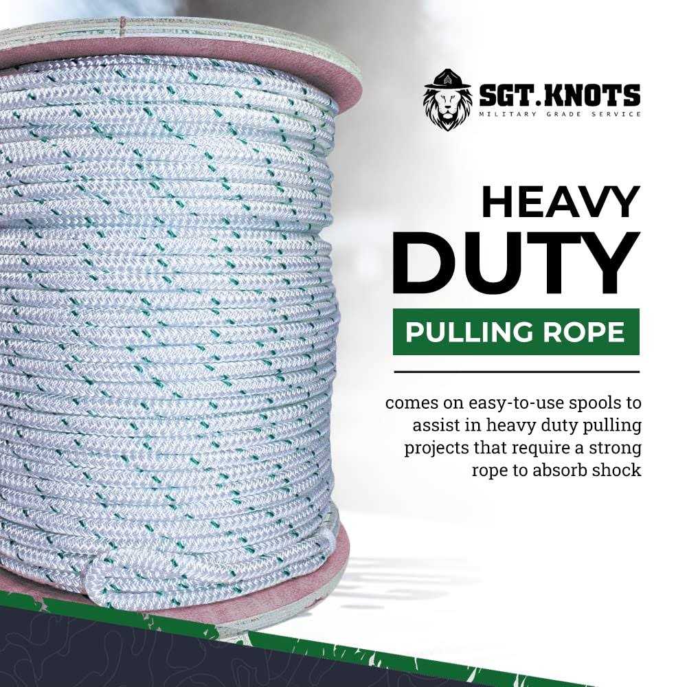 SGT KNOTS Polyester Double Braided Pulling Rope with Splice Pulling E - Cheap Fitting