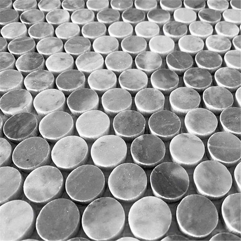 Marble Online Penny Bardiglio Gray Marble Mosaic Tile - Cheap Fitting