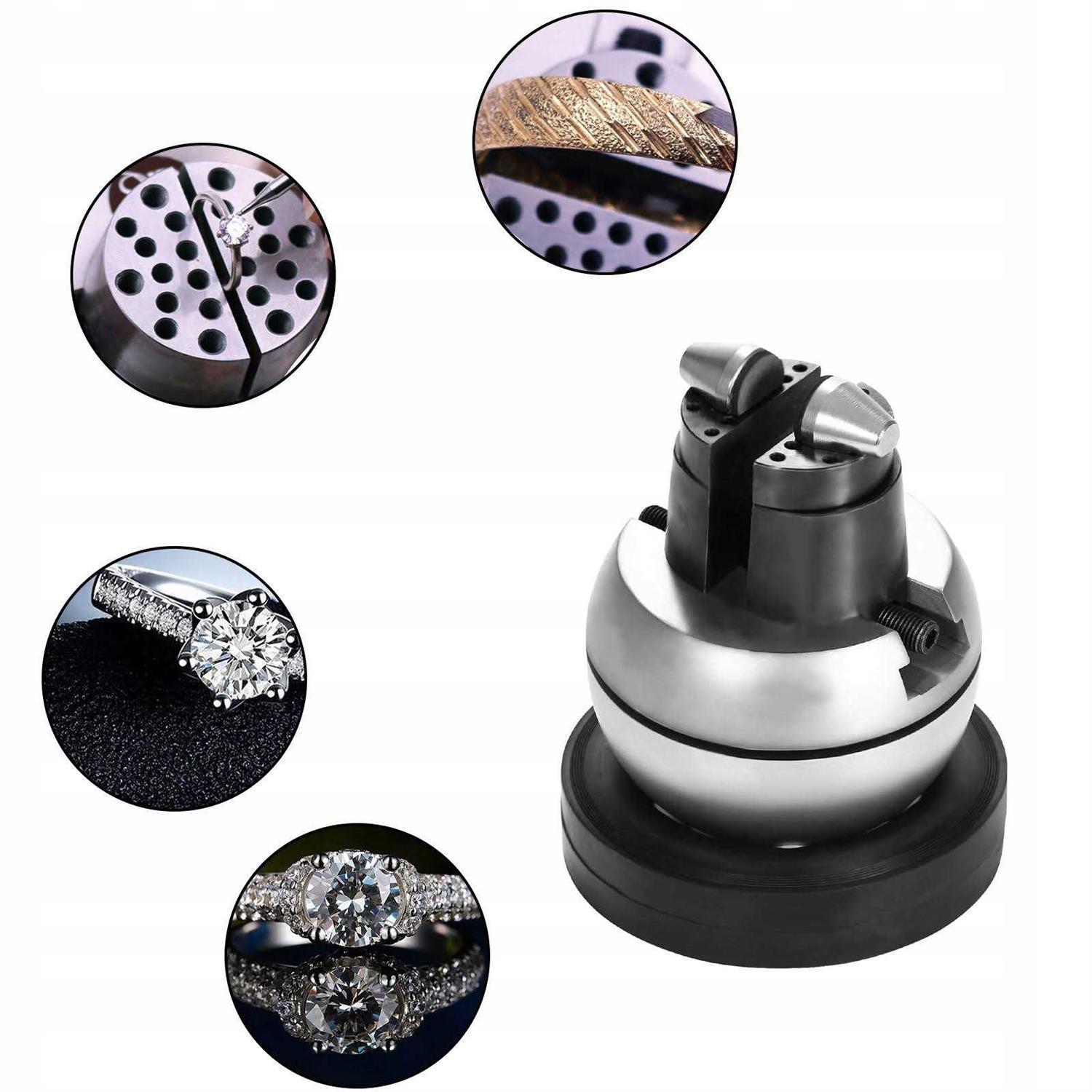 VEVOR Ball Vise 5\ Engraving Setting Tool 360Rotation Engraving Block Vise 34 PCS Attachment Jewelry Engraving Block Tools Standard Block - Cheap Fitting