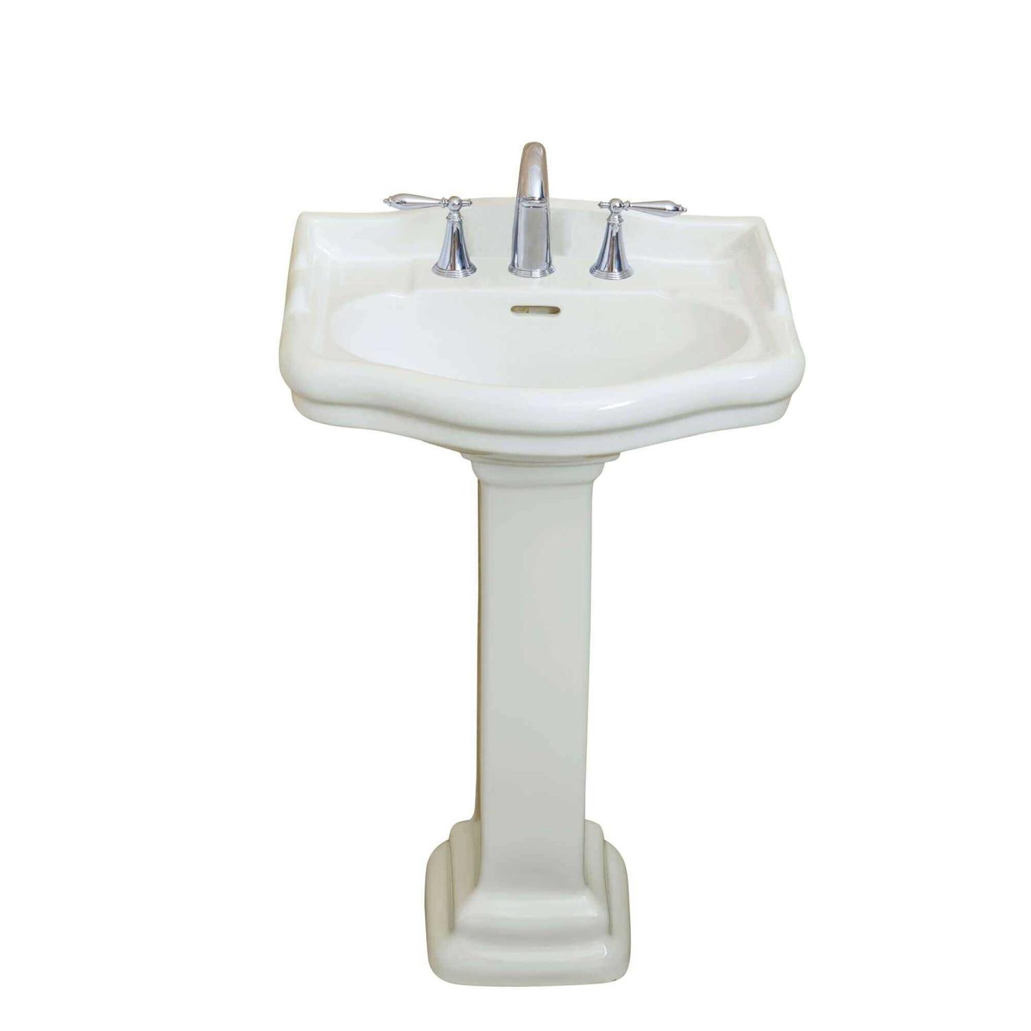 Fine Fixtures RS18W4 Roosevelt 18 1/8 Inch Three Holes Pedestal Bathroom Sink - Cheap Fitting