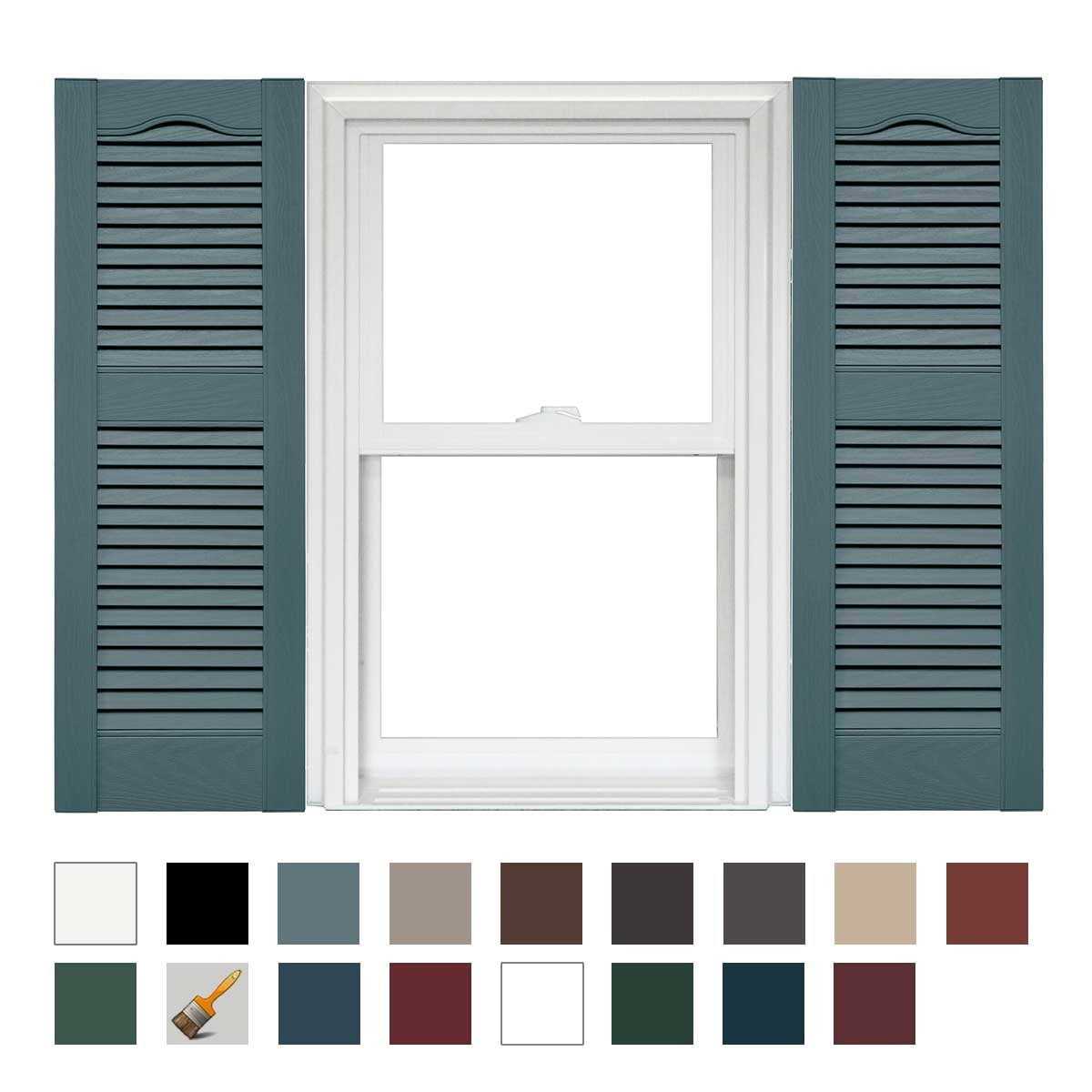 Mid America Open Louver Vinyl Shutters 1 Pair - Cheap Fitting