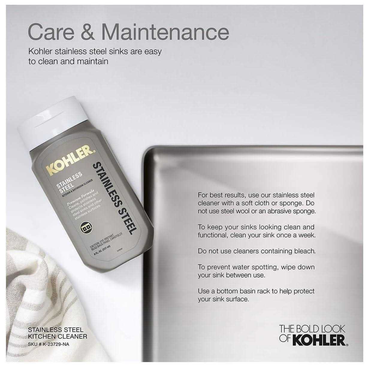 Kohler K-5267-4-NA Verse 33 top-mount double-bowl Kitchen Sink - Cheap Fitting