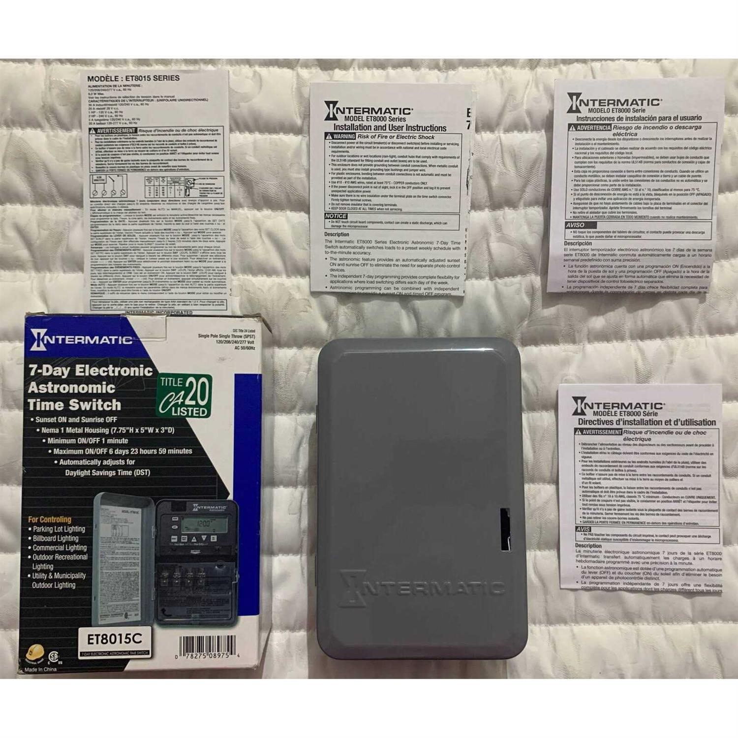 Intermatic ET8015C 7-Day 30-Amp SPST Electronic Astronomic Time Switch - Cheap Fitting