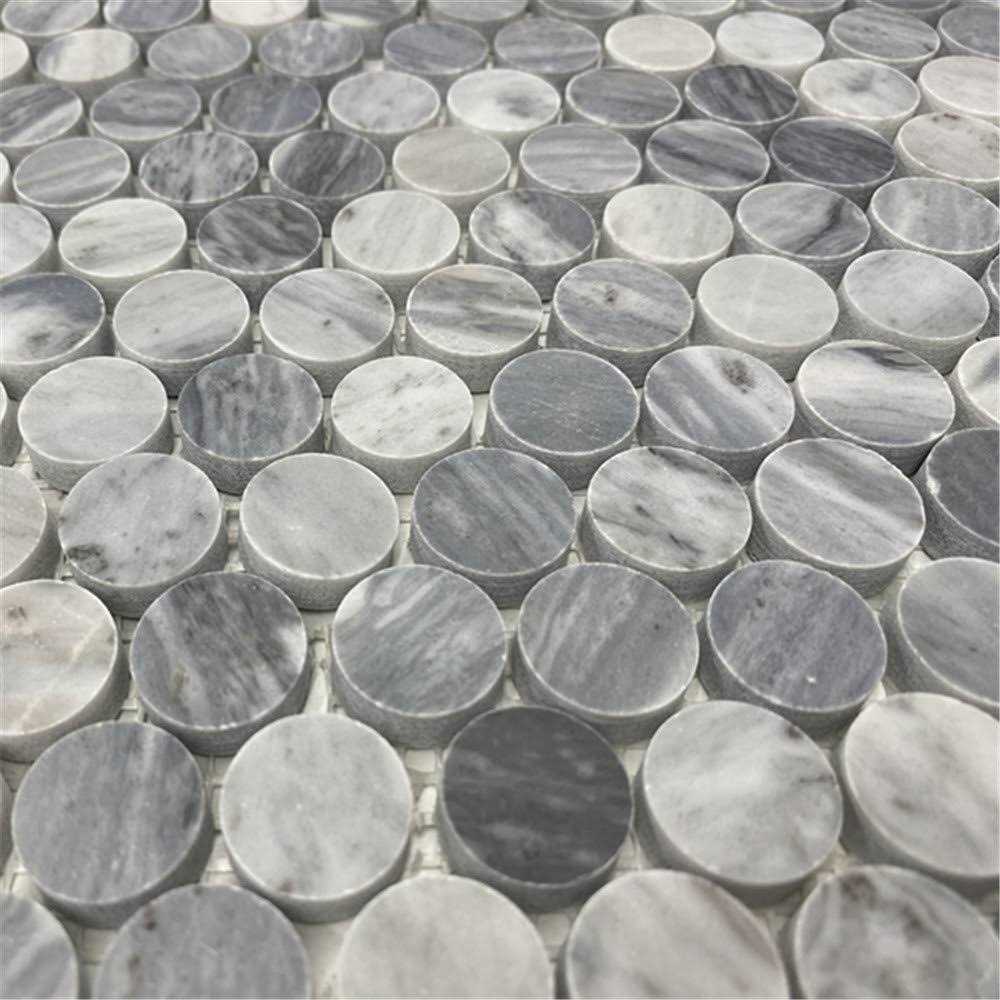 Marble Online Penny Bardiglio Gray Marble Mosaic Tile - Cheap Fitting