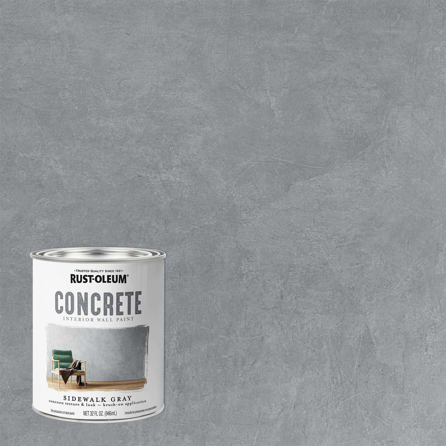 Gray Rust-Oleum Concrete Interior Wall Paint - Cheap Fitting