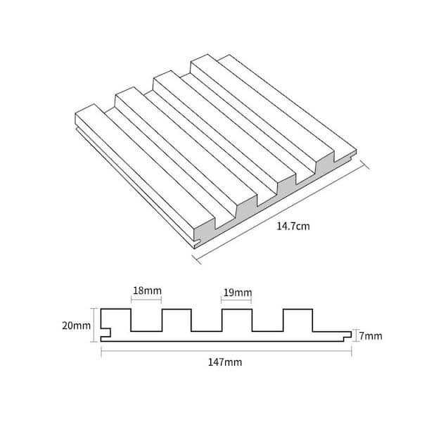 Ejoy 6 in x 0.8 in. Wood Solid Wall Cladding Siding Board - Cheap Fitting