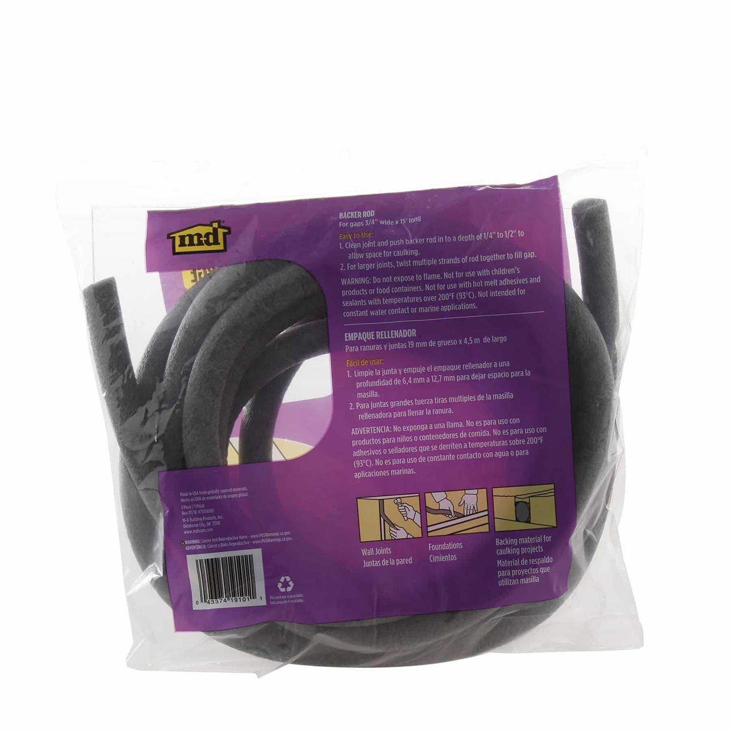 M-D Building Products 19101 Caulk Backer Rod 3/4X15 - Cheap Fitting