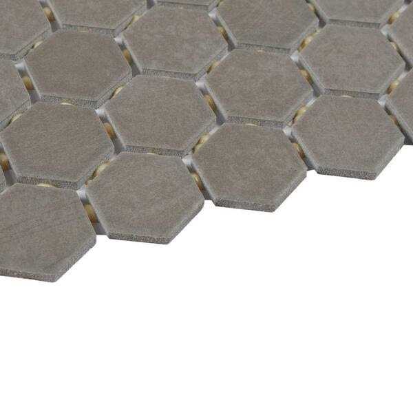 Marazzi Moroccan Concrete 10 in. x 11 in. Glazed Ceramic Hexagon Mosaic Tile - Cheap Fitting
