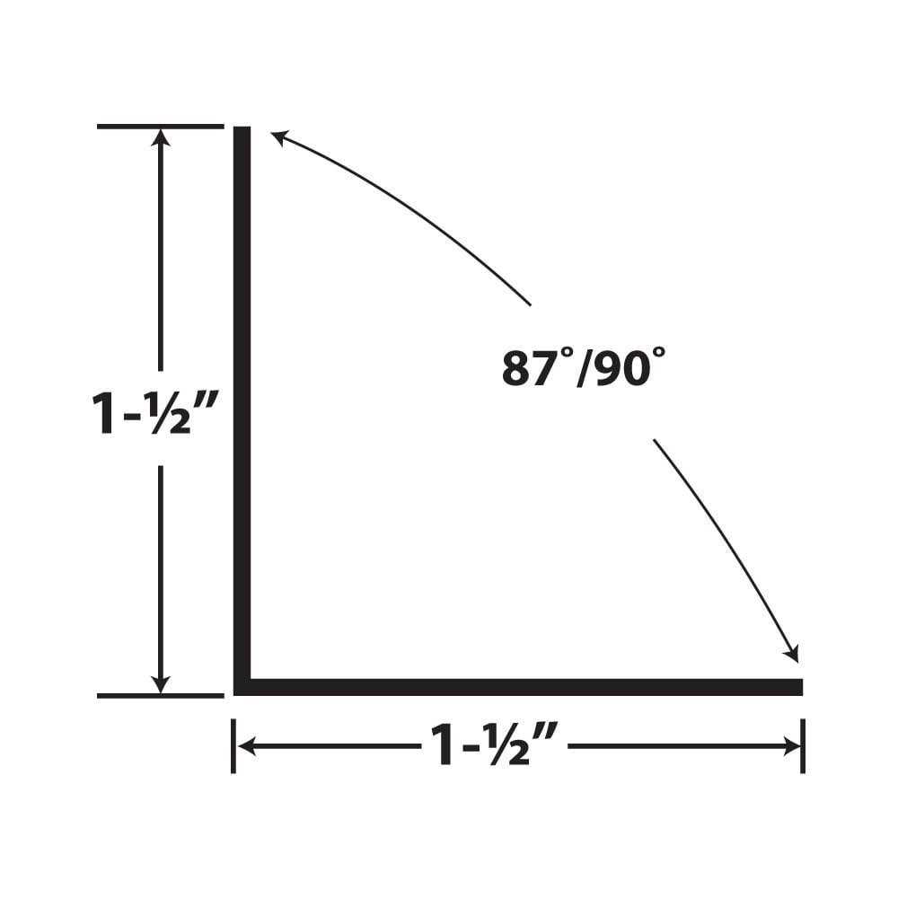 Outwater White 7/64 Thick Styrene Plastic Even Leg Angle Moulding Lengths - Cheap Fitting