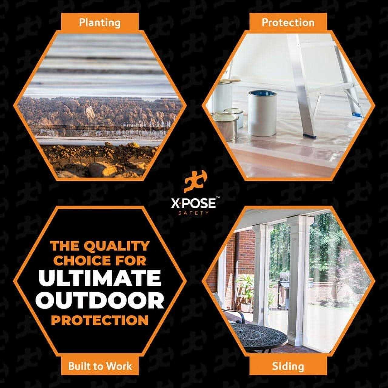 Xpose Safety 6′ x Heavy Duty 20 Mil Clear PVC Vinyl Tarp CVT - Cheap Fitting