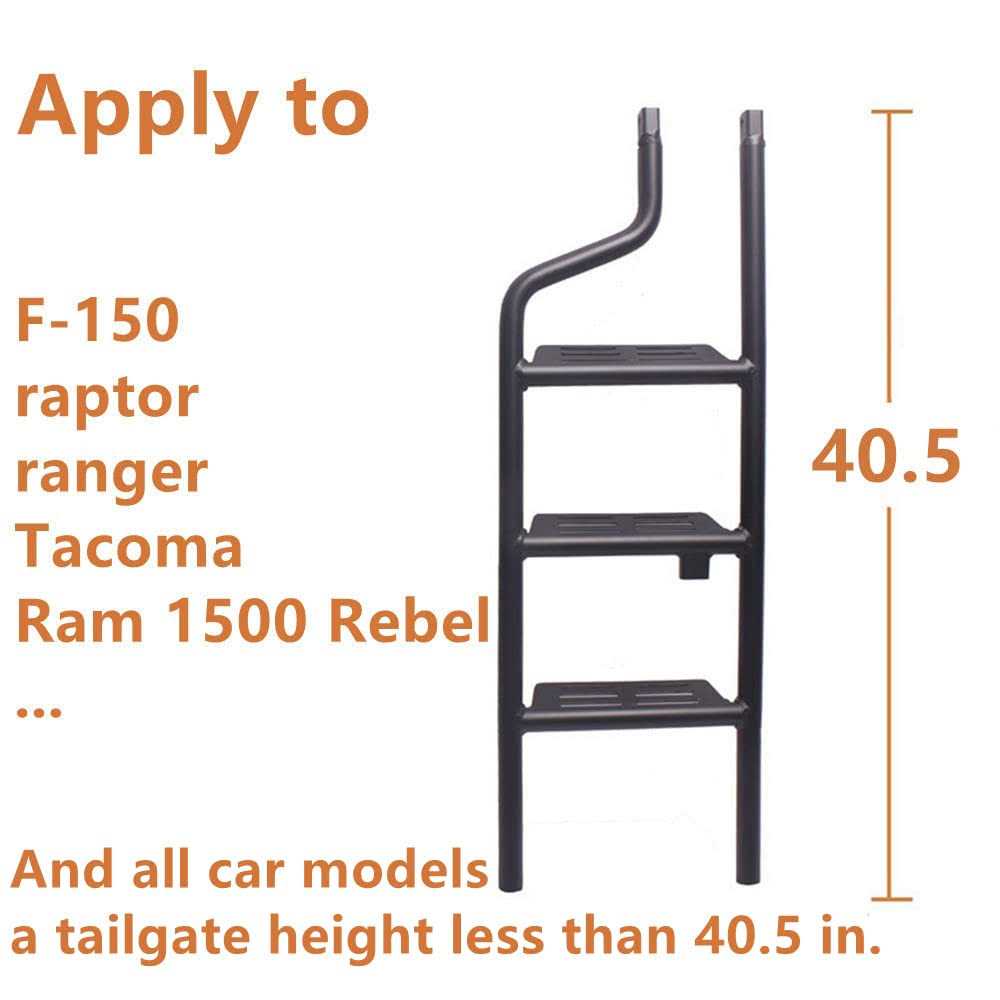 DUOYU Universal Foldable Tailgate Ladder Accessories Aluminium Alloy Tailgate Step Ladder Kit Fit for Pickup Truck - Cheap Fitting