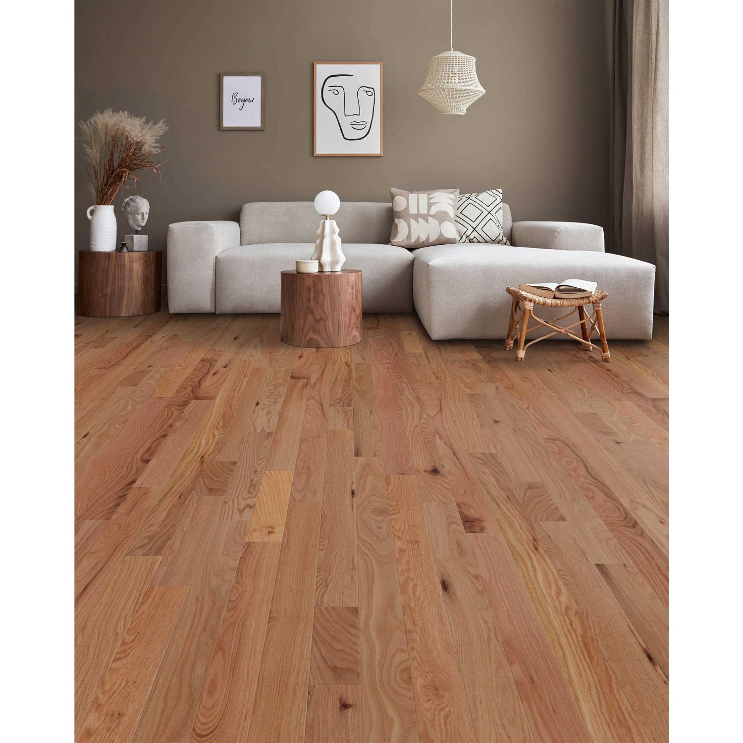 allen + roth Natural Oak 2-1/4-in W x 3/4-in T x Varying Length Smooth/Traditional Solid Hardwood Flooring 2RO700 - Cheap Fitting