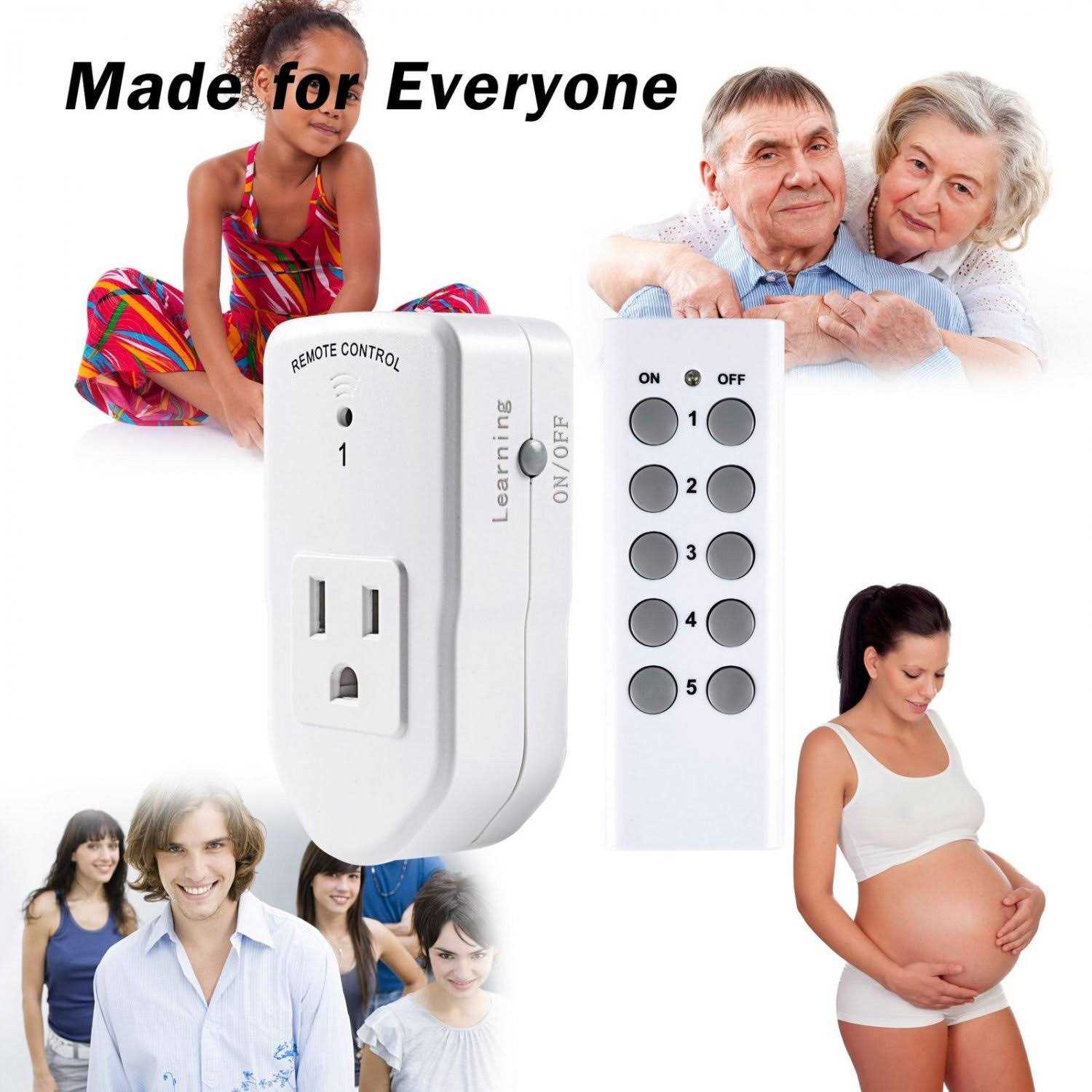 BN-LINK ES1513-5-2 Wireless Remote Control Outlet with Extra Long Range - Cheap Fitting