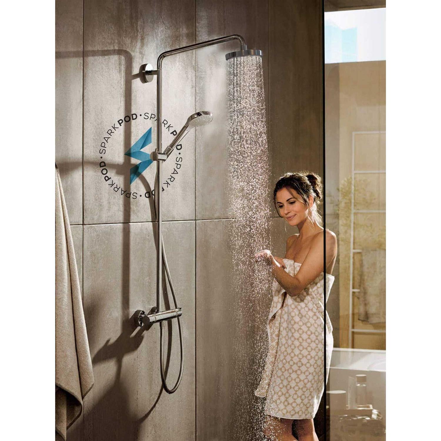 SparkPod Shower Head High Pressure Rain Luxury Modern Chrome Look - Cheap Fitting