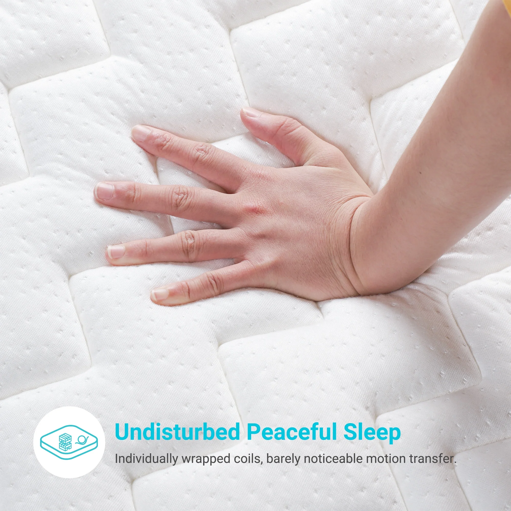 Full Size Mattress, Serweet 10 inch Bamboo Charcoal Memory Foam Hybrid Mattress Full, 7-Zone Pocket Innerspring and Pillow Top Double Mattress, Medium Firm Feel - Cheap Fitting