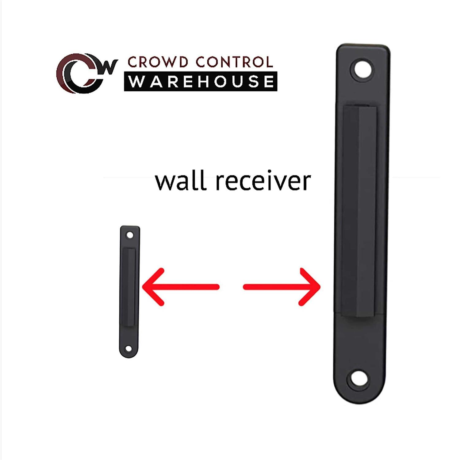 Crowd Control Warehouse Wall Mounted Retractable Belt Barrier Fixed Black Steel Case 7.5 Ft. to 10 Ft. Belt - Cheap Fitting