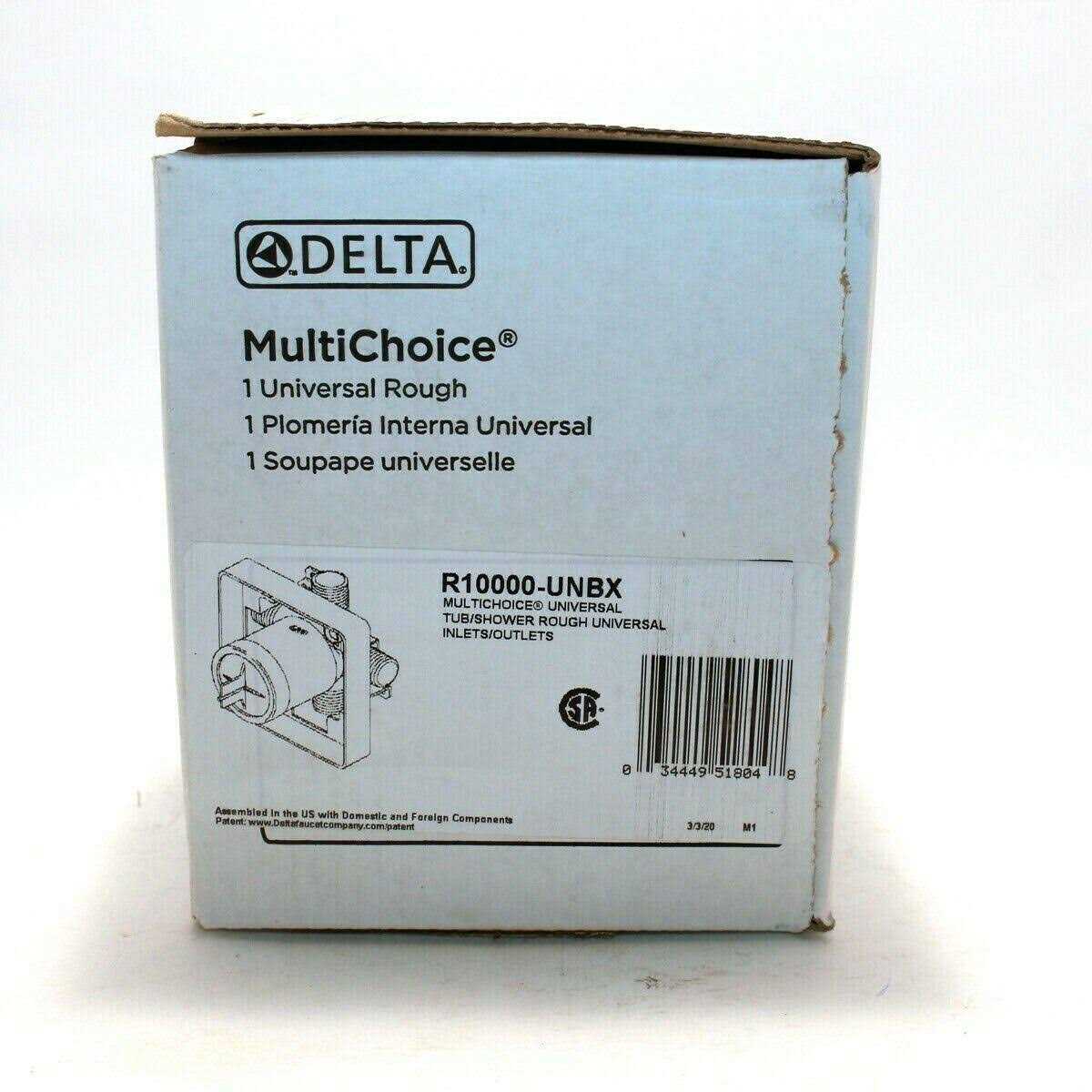 Delta R10000-UNBX MultiChoice Universal Tub/Shower Rough-In Valve - Cheap Fitting