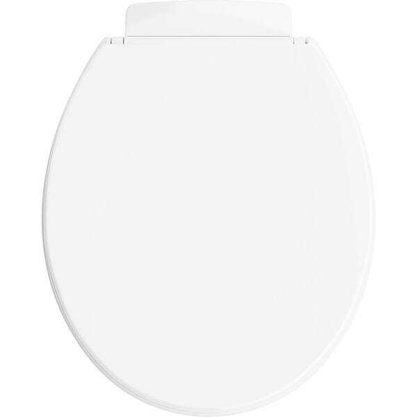 KOHLER Highline Quiet-Close Round Closed Front Toilet Seat in White - Cheap Fitting
