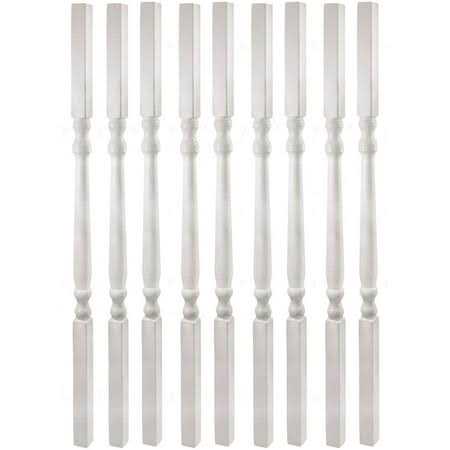 White Colonial Style Vinyl Railing Spindle - Cheap Fitting