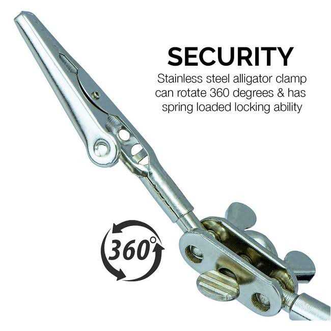 Neiko 01902 Adjustable Helping Hand with Magnifying Glass, Soldering Station Stand with Dual Alligator Clips and a Heavy Base - Cheap Fitting