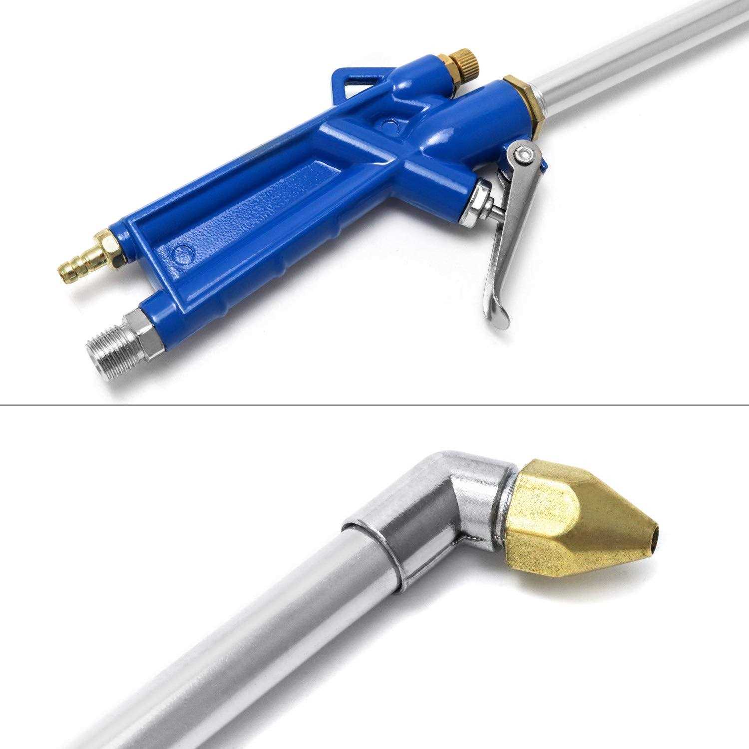 QWORK Air Blow Gun Pneumatic Engine Cleaning Gun with 4Ft Hose - Cheap Fitting