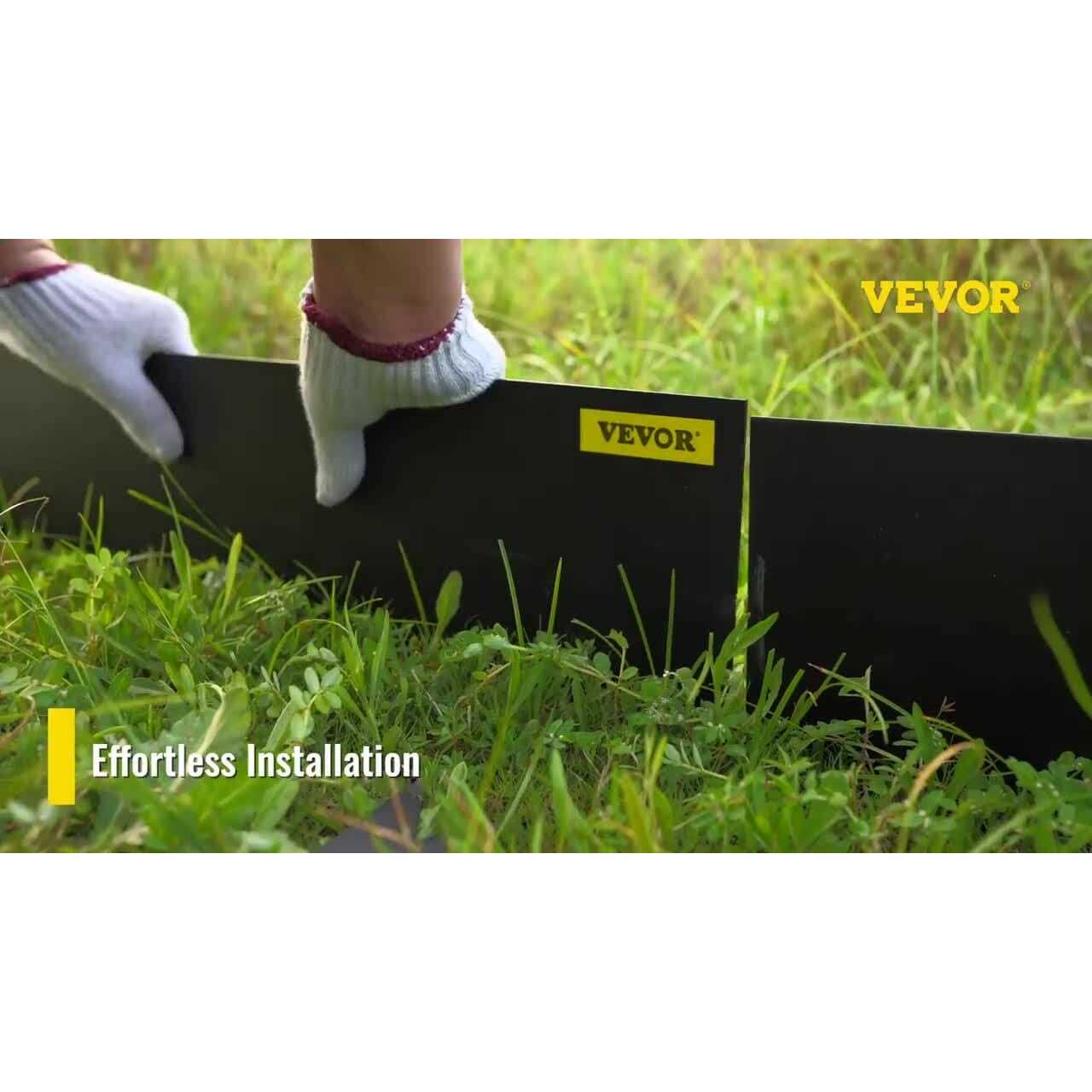 VEVOR 40 in. x 6 in. Landscape Edging Steel Edging Steel Garden Edging Border Lawn Edging - Cheap Fitting