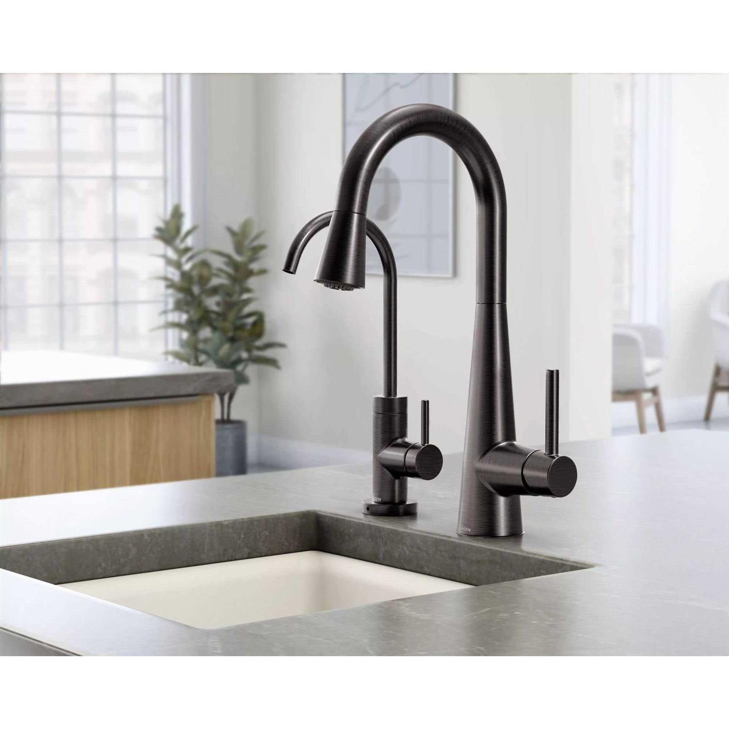 Moen 7664 Sleek One-Handle Pulldown Bar Faucet - Cheap Fitting