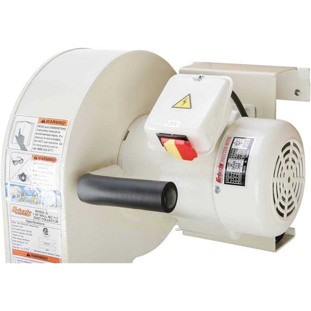Grizzly Industrial 1 HP Wall-Mount Dust Collector with Canister Filter - Cheap Fitting