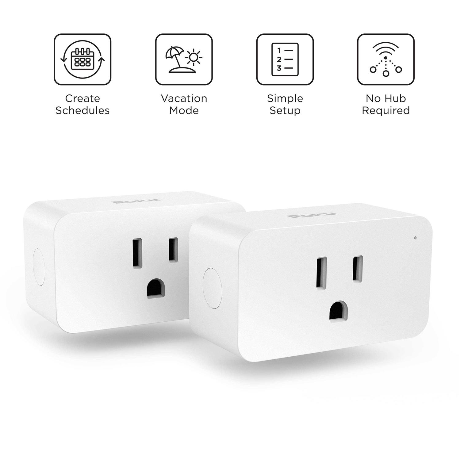 Roku Smart Home Indoor Smart Plug SE with Custom Scheduling, Remote Power, and Voice Control - Cheap Fitting
