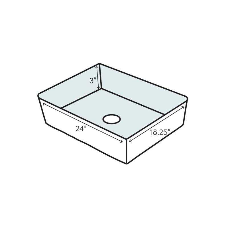 Luxier Rectangular Bathroom Ceramic Vessel Sink Art Basin - Cheap Fitting